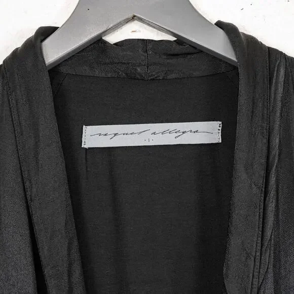 Raquel Allegra Shrunken Blazer in Black Satin size 1 / Small $475 - Picture 3 of 9